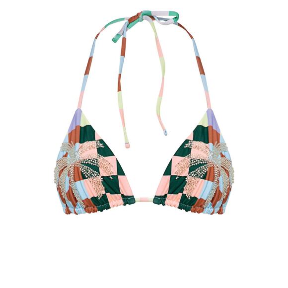 Maaji Chess Balmy Sliding Triangle Bikini Top NWT VARIOUS SIZES - Picture 4 of 5